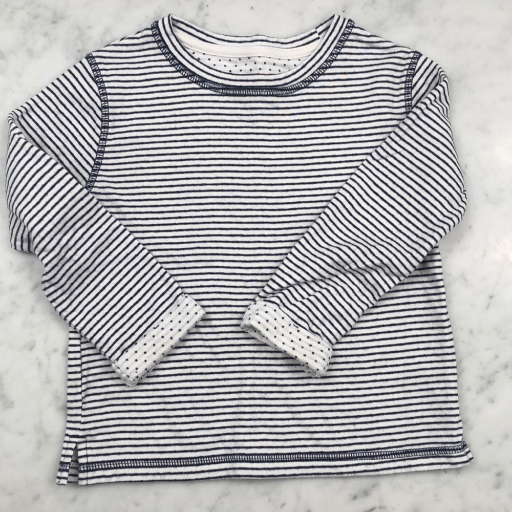 Only worn once! Navy and white top